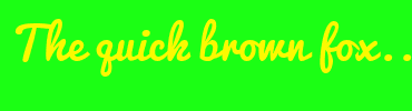 Image with Font Color FBF900 and Background Color 1BFF14